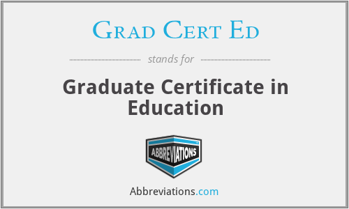 Grad Cert Ed - Graduate Certificate in Education